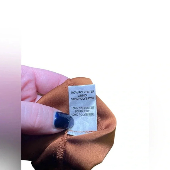 Ramy Brook Camilla Copper Satin Cowl Neck Mini Dress Size 2 NWT - Picture 8 of 9